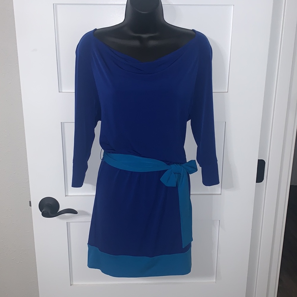 Laundry By Design Boat Neck Blue Dress XS